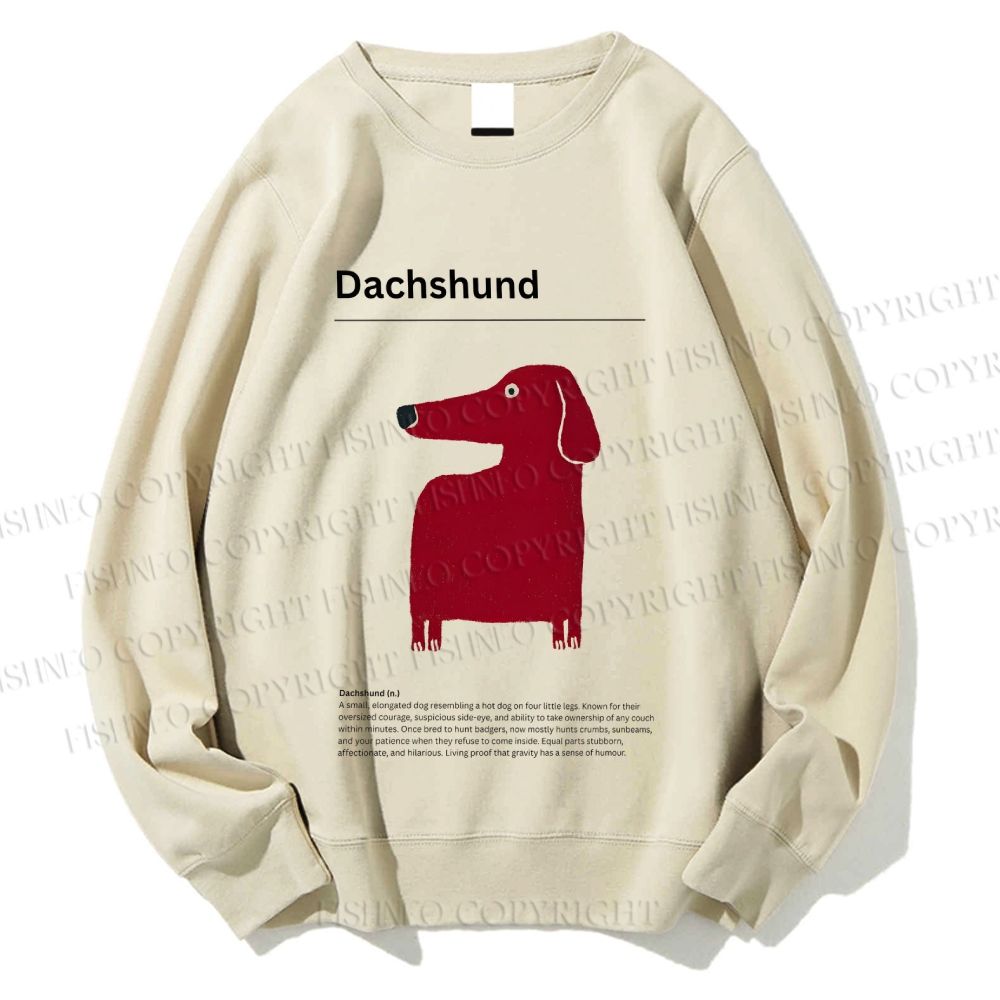 Unisex Dachshund Dog Printed Sweatshirt