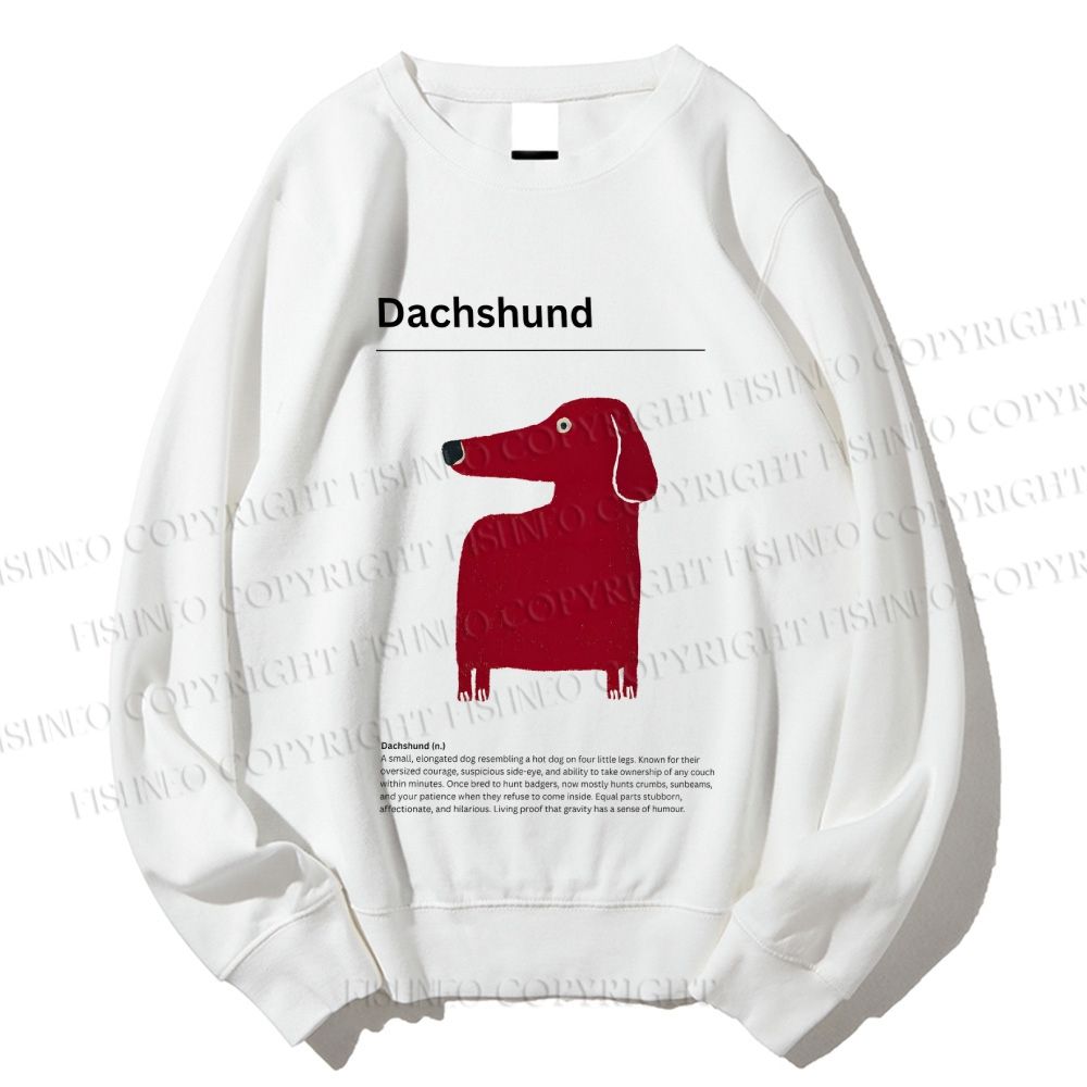 Unisex Dachshund Dog Printed Sweatshirt