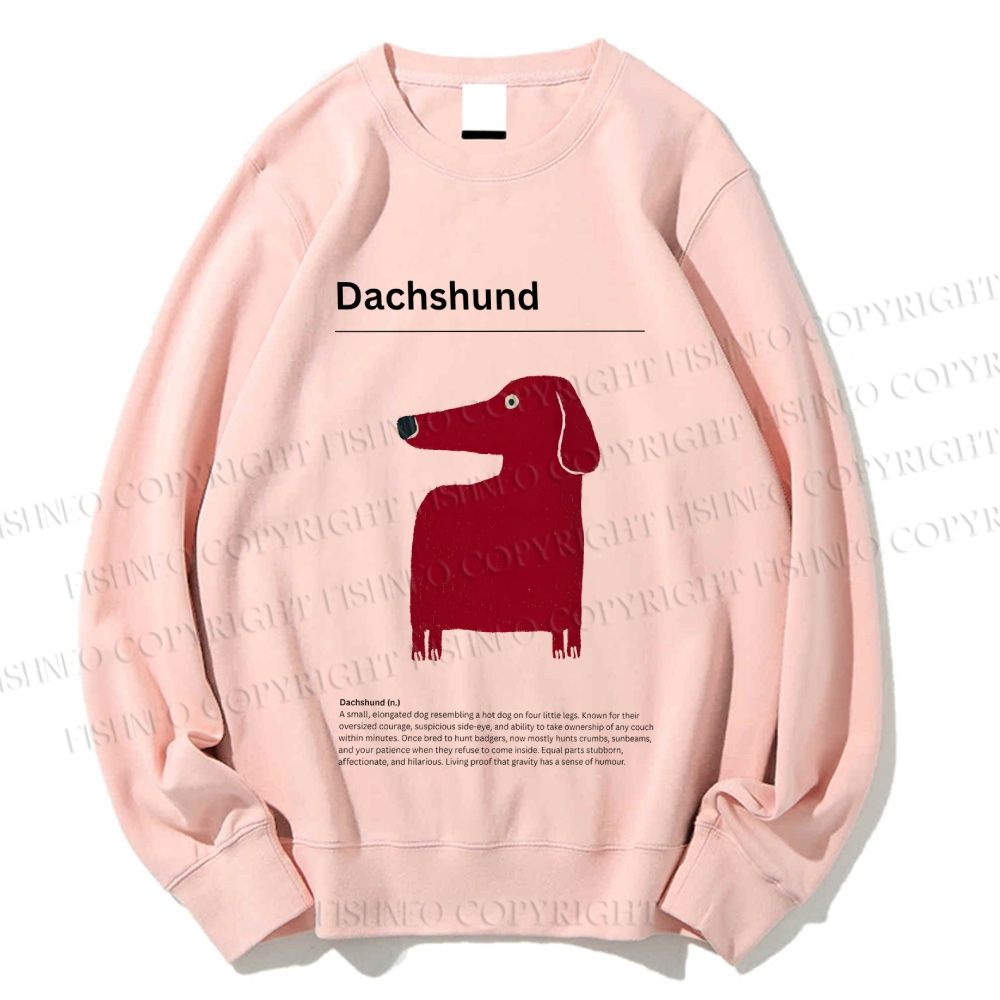 Unisex Dachshund Dog Printed Sweatshirt