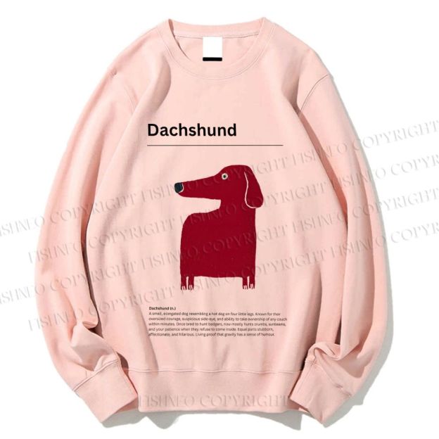Unisex Dachshund Dog Printed Sweatshirt