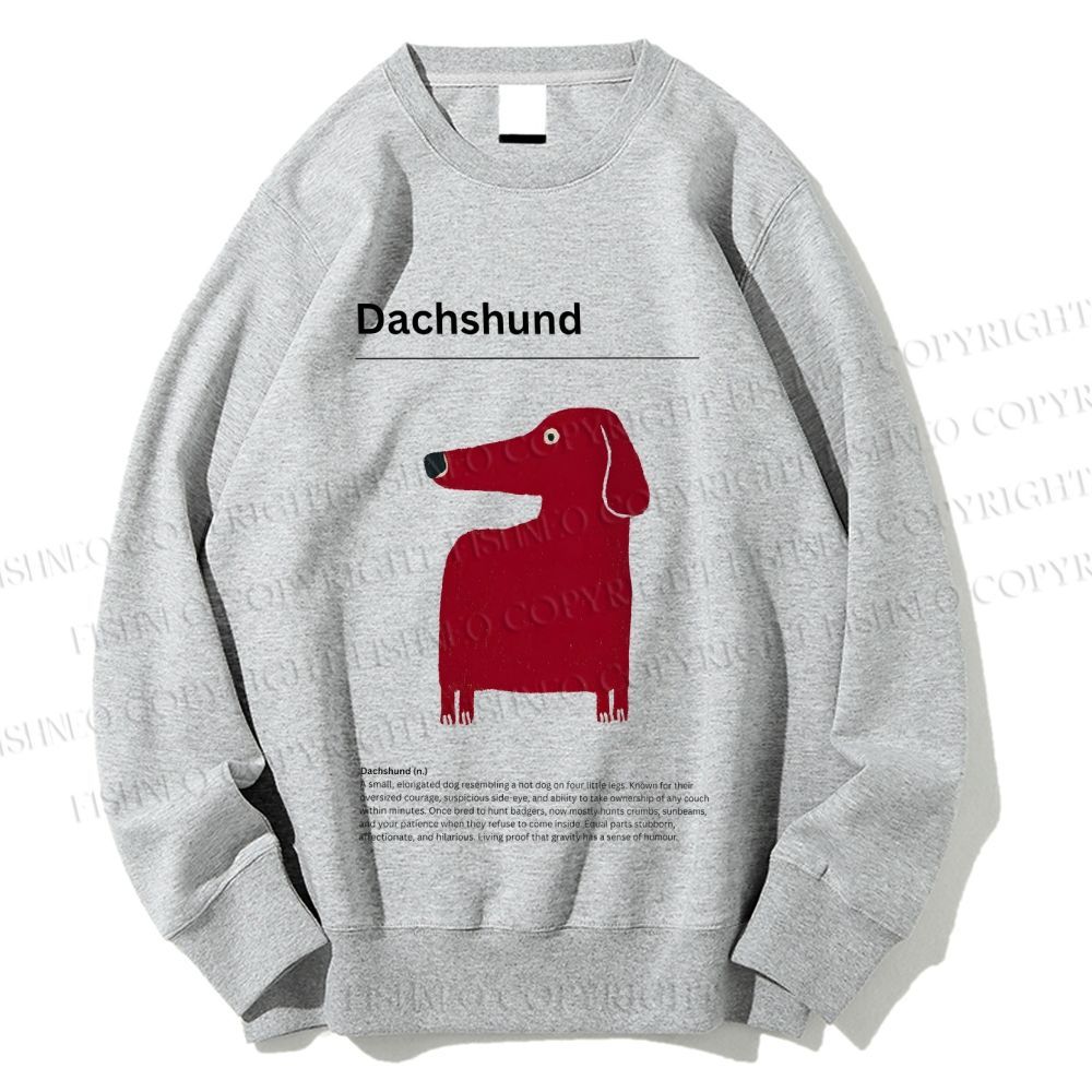 Unisex Dachshund Dog Printed Sweatshirt