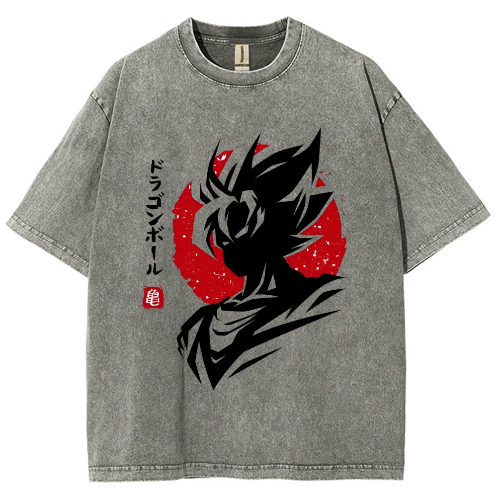 Unisex Dragon Ball Goku Printed Washed Tee