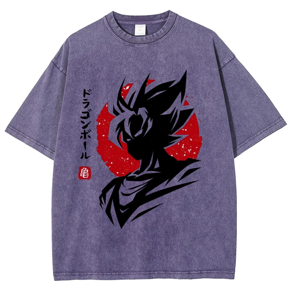 Unisex Dragon Ball Goku Printed Washed Tee