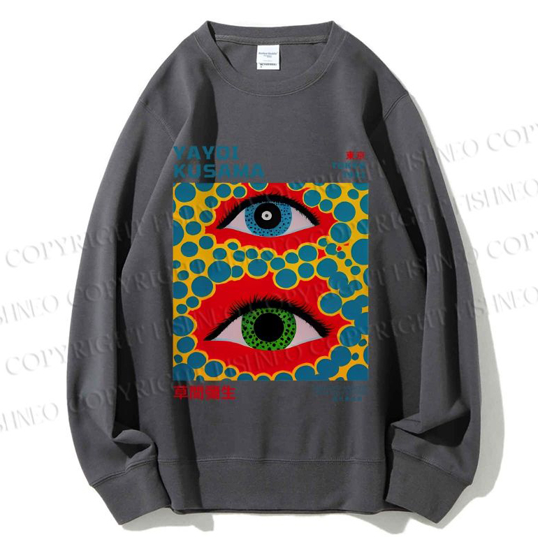 Unisex Japanese Yayoi Kusama Eye Printed Sweatshirt