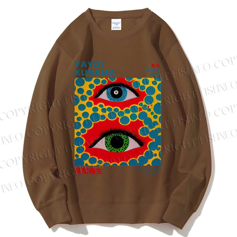 Unisex Japanese Yayoi Kusama Eye Printed Sweatshirt