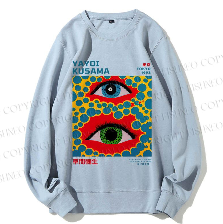 Unisex Japanese Yayoi Kusama Eye Printed Sweatshirt