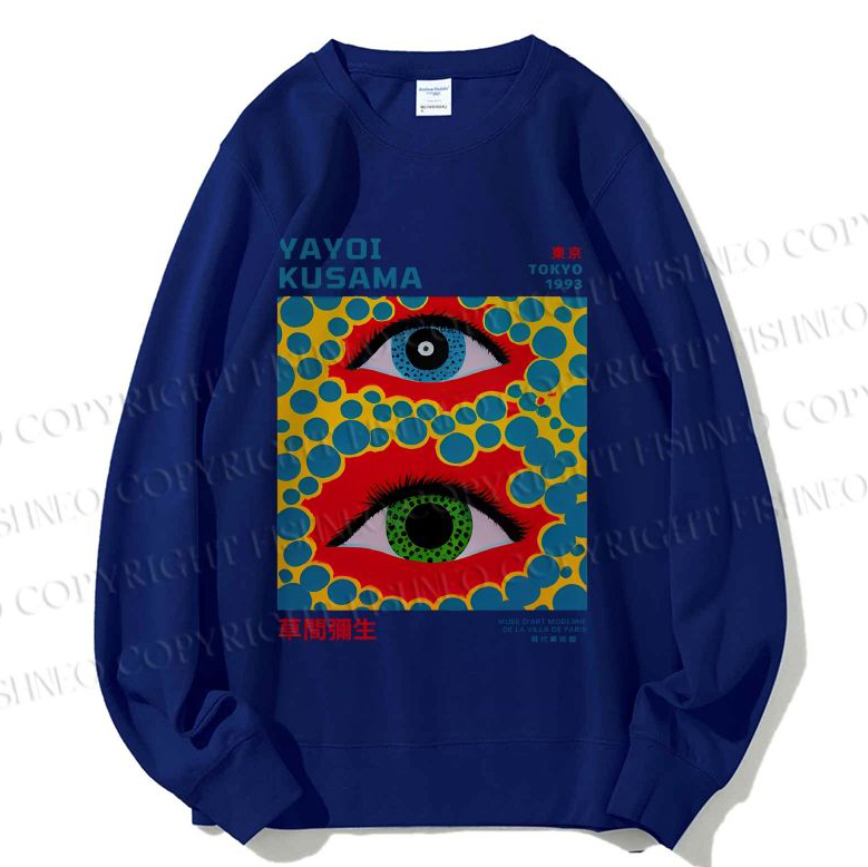 Unisex Japanese Yayoi Kusama Eye Printed Sweatshirt