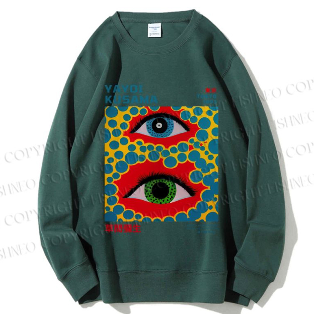 Unisex Japanese Yayoi Kusama Eye Printed Sweatshirt