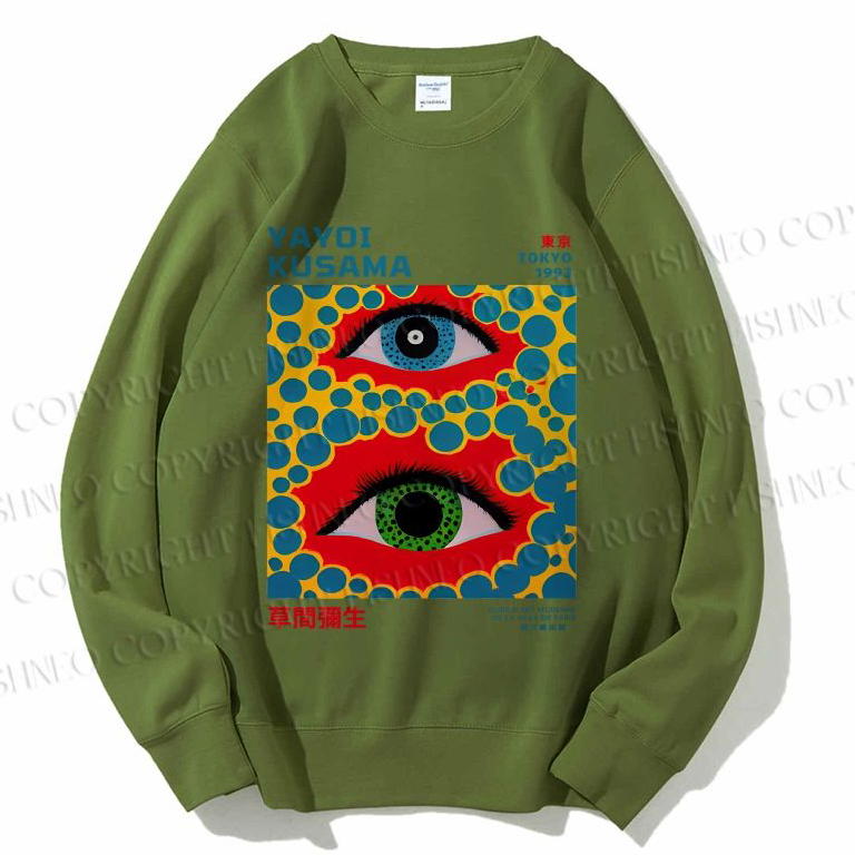 Unisex Japanese Yayoi Kusama Eye Printed Sweatshirt