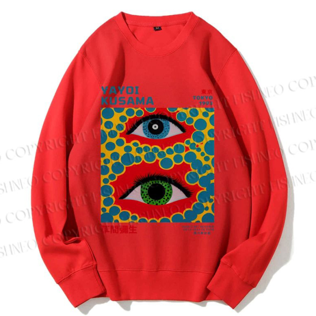 Unisex Japanese Yayoi Kusama Eye Printed Sweatshirt