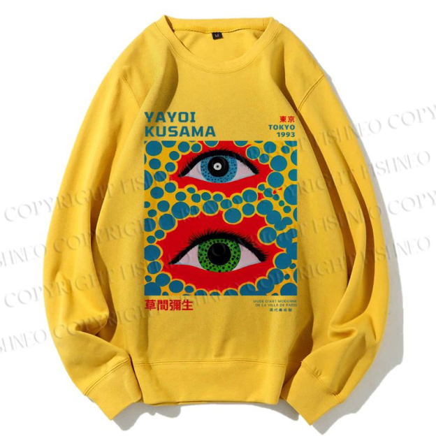 Unisex Japanese Yayoi Kusama Eye Printed Sweatshirt