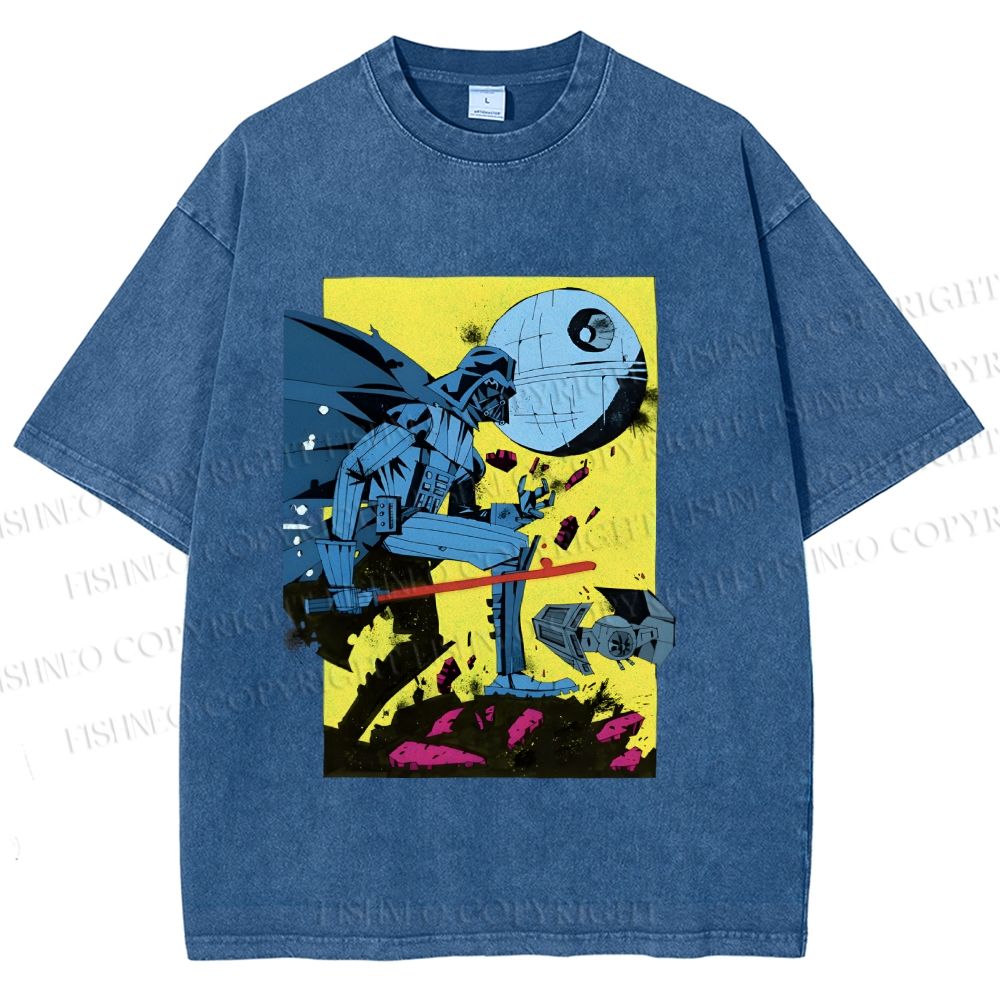 Unisex Star Wars Graffiti Printed Washed Tee