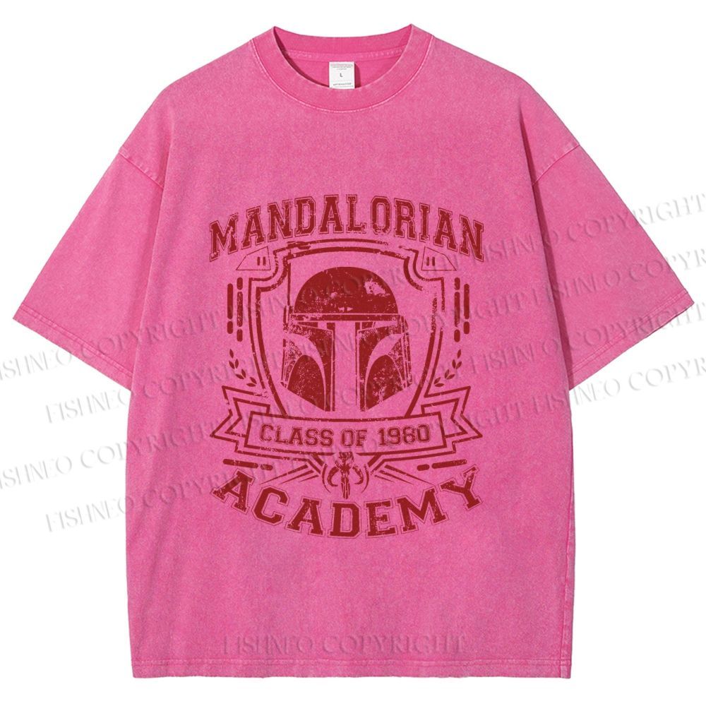 Unisex Star Wars Boba Fett Mandalorian Printed Washed Tee