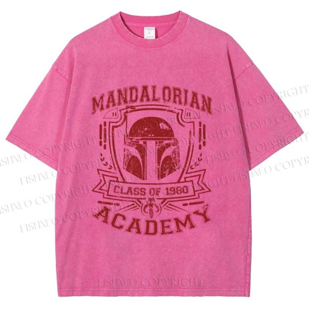 Unisex Star Wars Boba Fett Mandalorian Printed Washed Tee