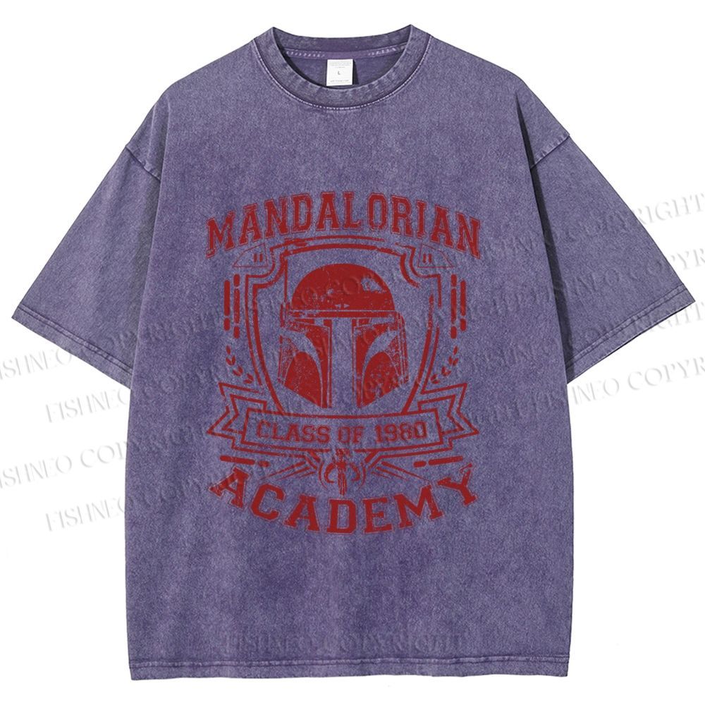 Unisex Star Wars Boba Fett Mandalorian Printed Washed Tee