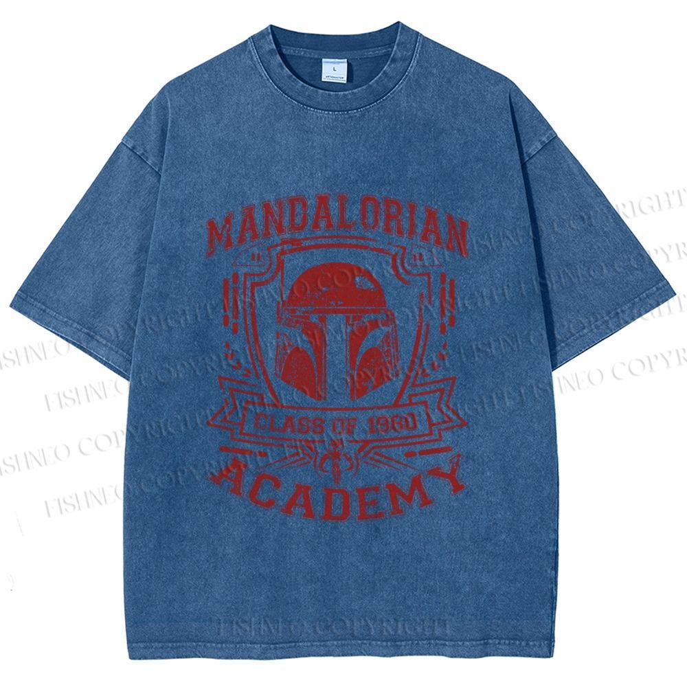 Unisex Star Wars Boba Fett Mandalorian Printed Washed Tee