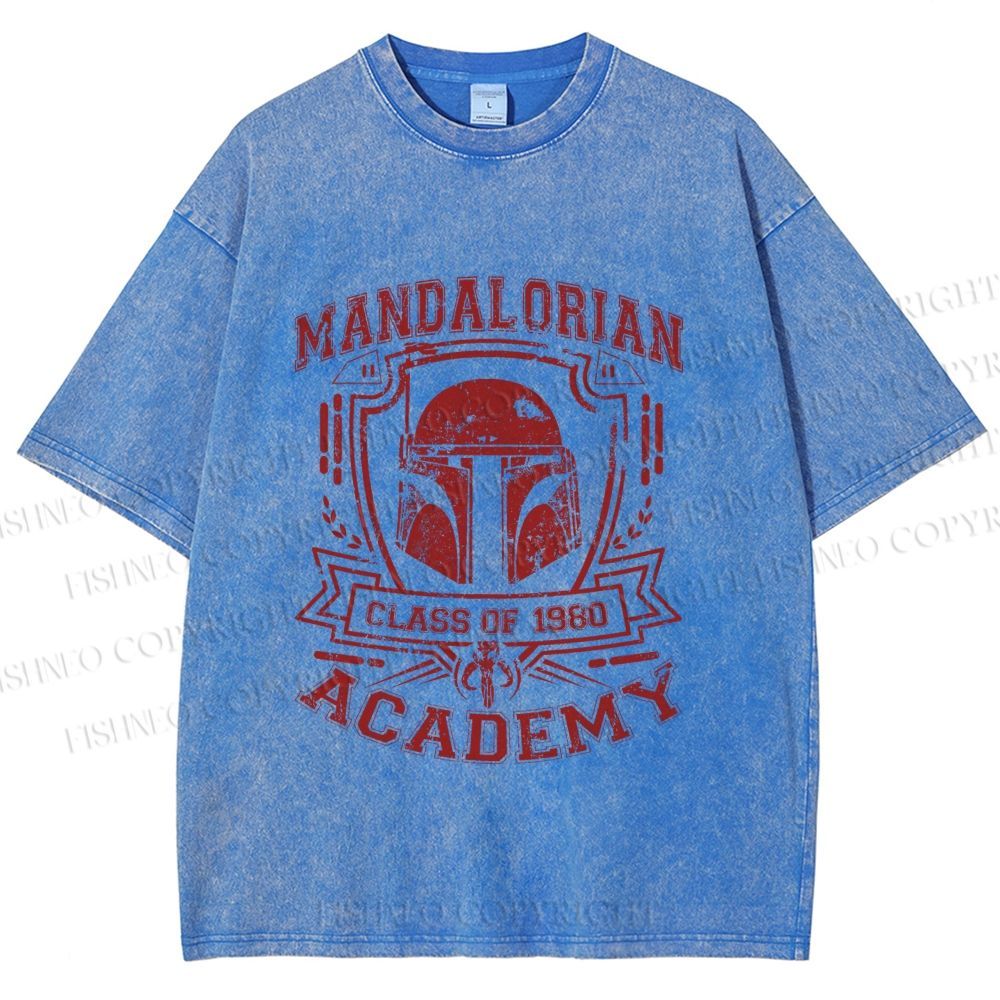 Unisex Star Wars Boba Fett Mandalorian Printed Washed Tee