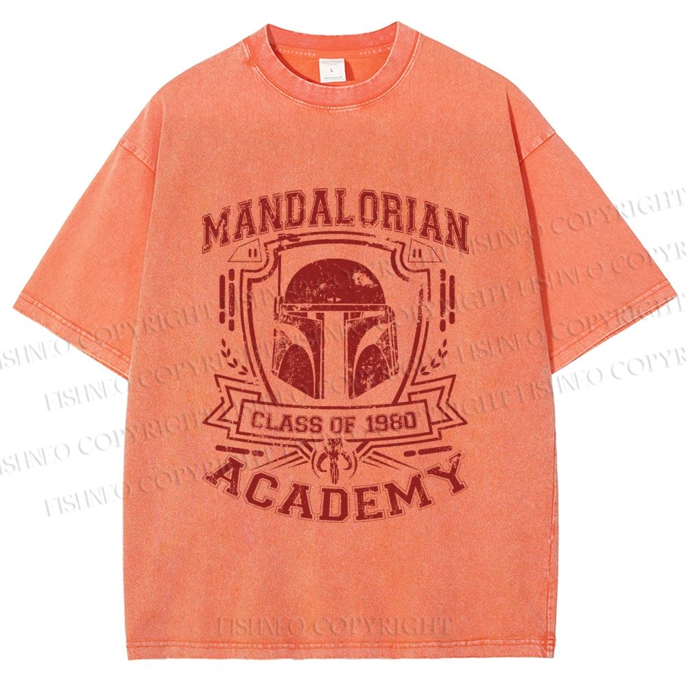 Unisex Star Wars Boba Fett Mandalorian Printed Washed Tee