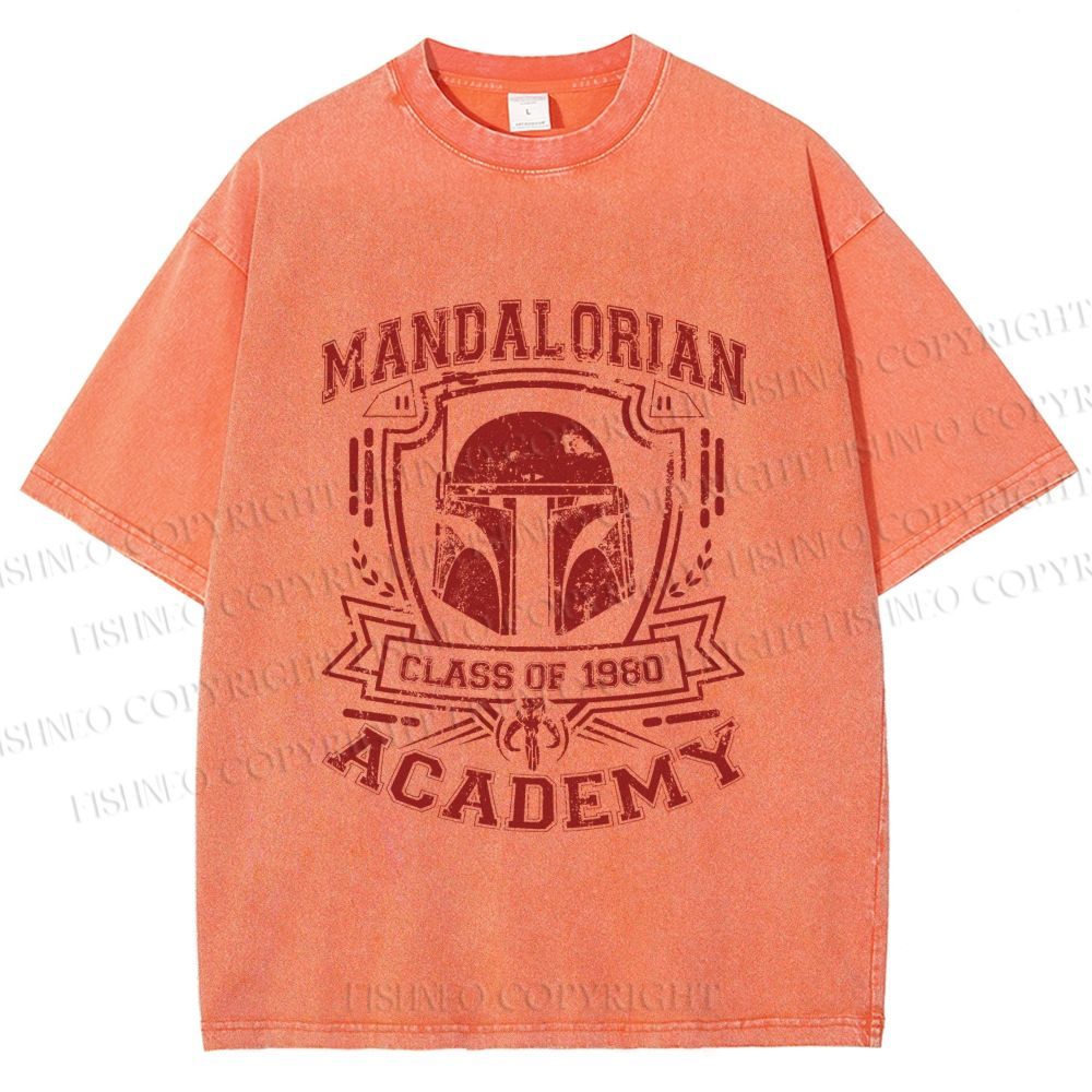 Unisex Star Wars Boba Fett Mandalorian Printed Washed Tee