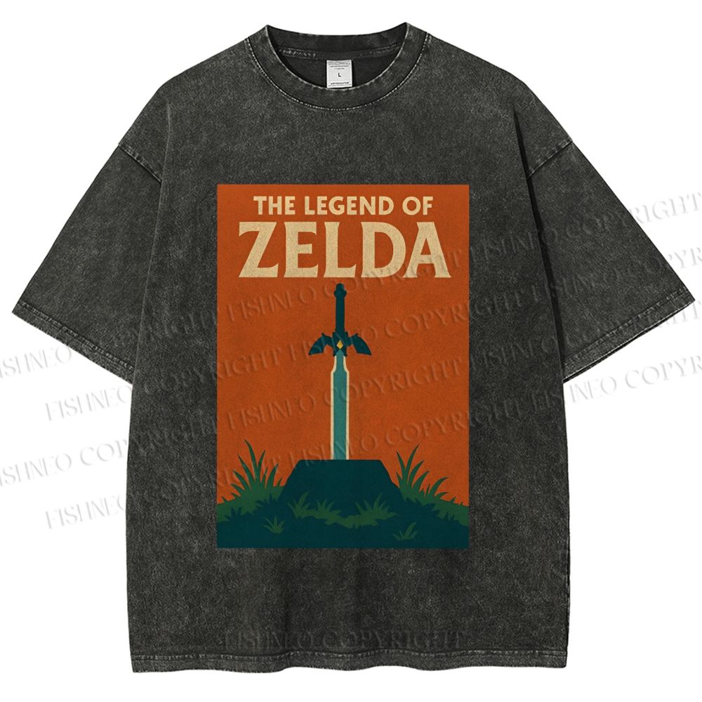 Unisex the Legend of Zelda Printed Washed Tee