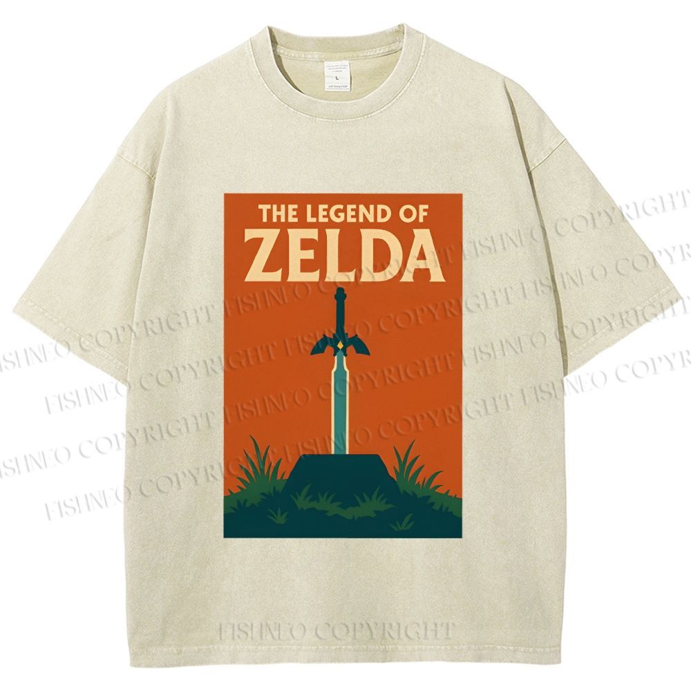 Unisex the Legend of Zelda Printed Washed Tee