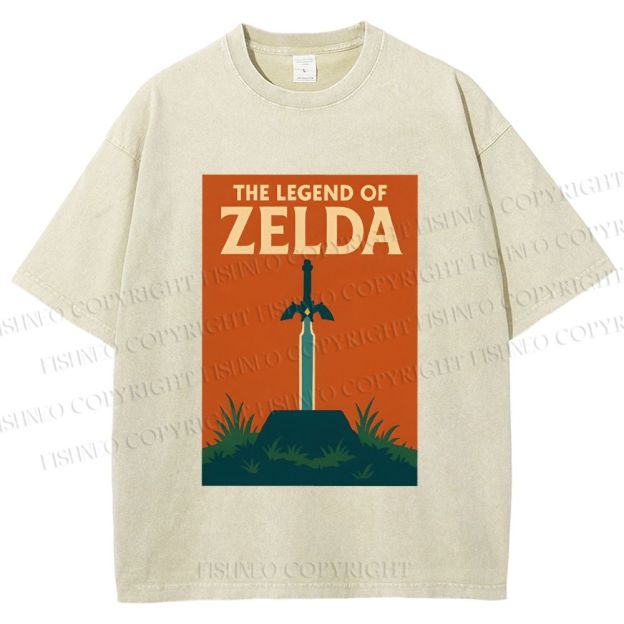 Unisex the Legend of Zelda Printed Washed Tee