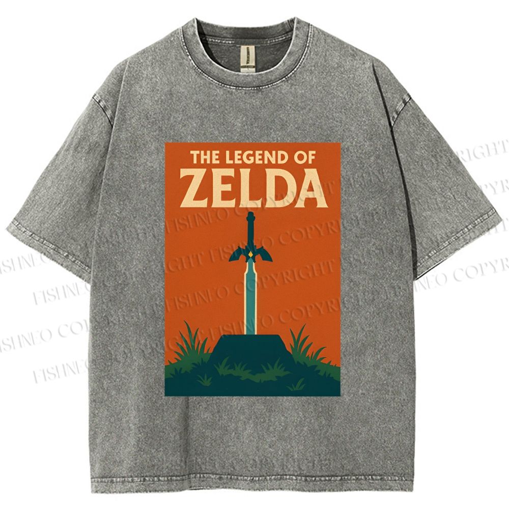 Unisex the Legend of Zelda Printed Washed Tee