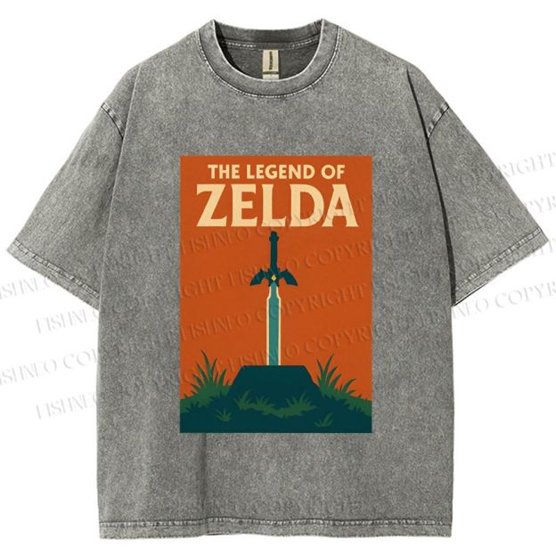 Unisex the Legend of Zelda Printed Washed Tee