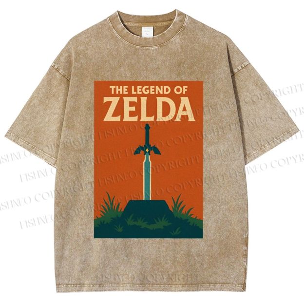 Unisex the Legend of Zelda Printed Washed Tee