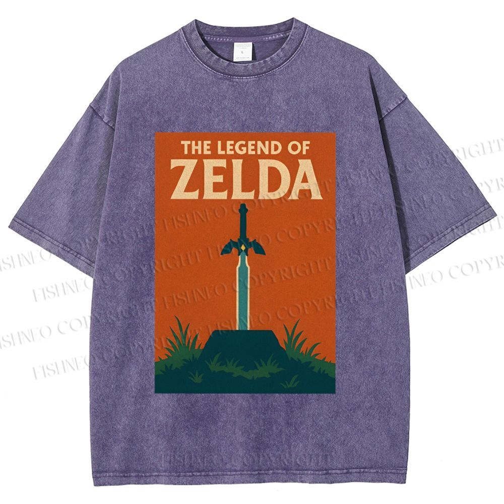 Unisex the Legend of Zelda Printed Washed Tee