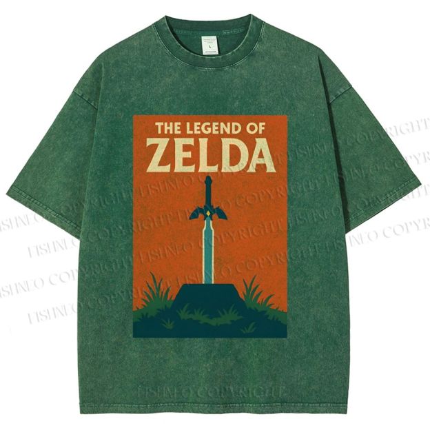 Unisex the Legend of Zelda Printed Washed Tee