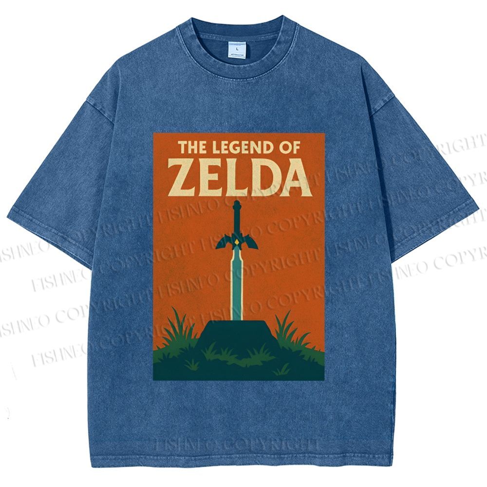 Unisex the Legend of Zelda Printed Washed Tee