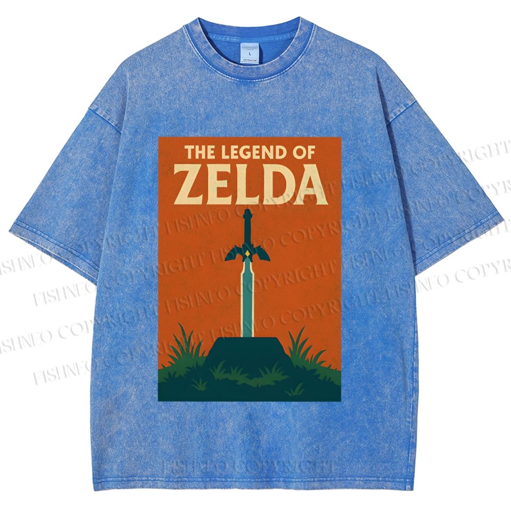 Unisex the Legend of Zelda Printed Washed Tee