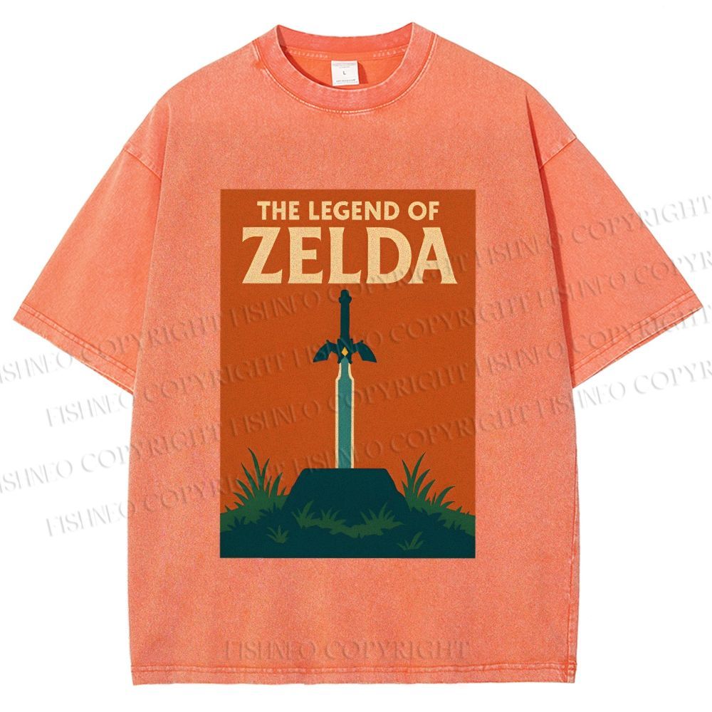 Unisex the Legend of Zelda Printed Washed Tee
