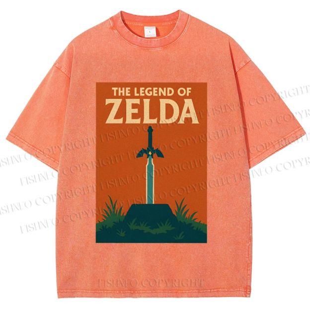 Unisex the Legend of Zelda Printed Washed Tee