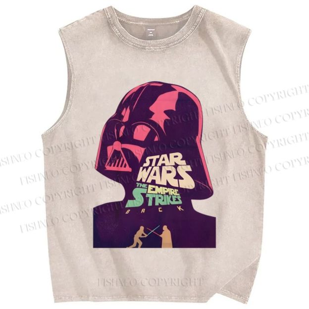 Unisex Star Wars Printed Washed Tank Top
