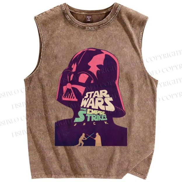 Unisex Star Wars Printed Washed Tank Top