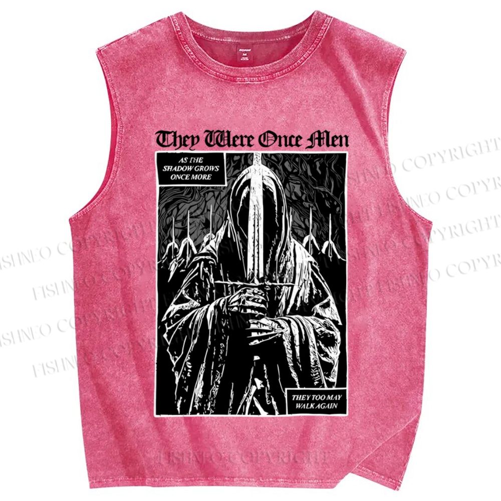 Unisex They Were Once Men Vintage Printed Washed Tank Top