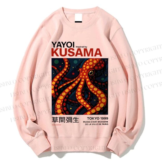 Unisex Yayoi Kusama Octopus Printed Sweatshirt