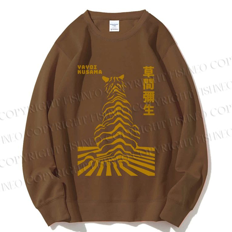 Unisex Japanese Yayoi Kusama Panther Printed Sweatshirt