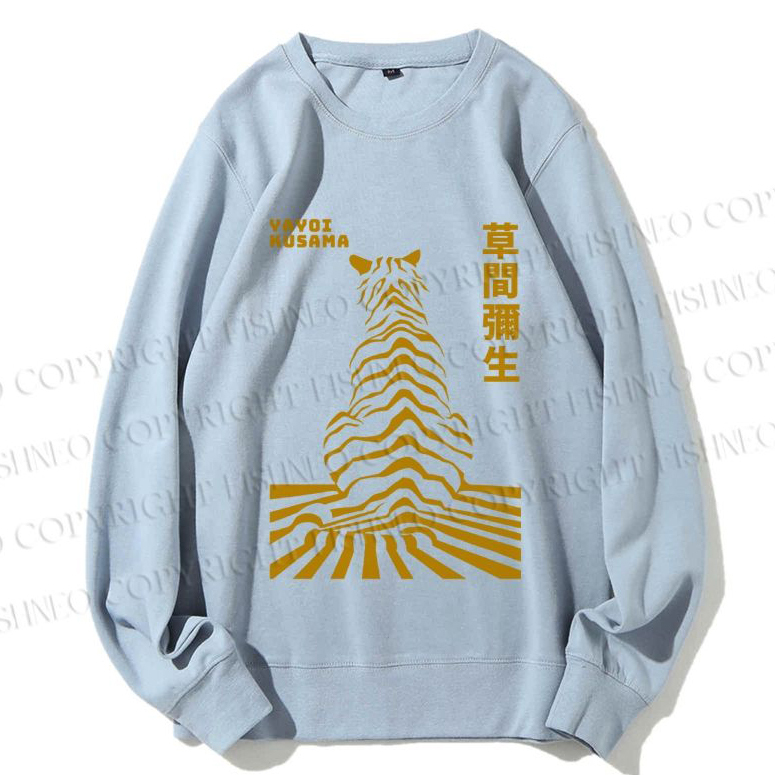 Unisex Japanese Yayoi Kusama Panther Printed Sweatshirt