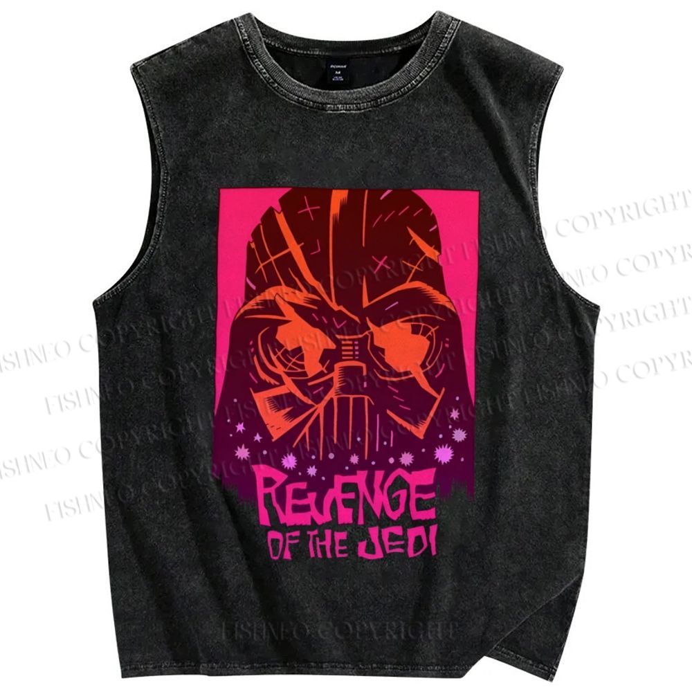 Unisex Star Wars Revenge of The Jedi Printed Washed Tank Top