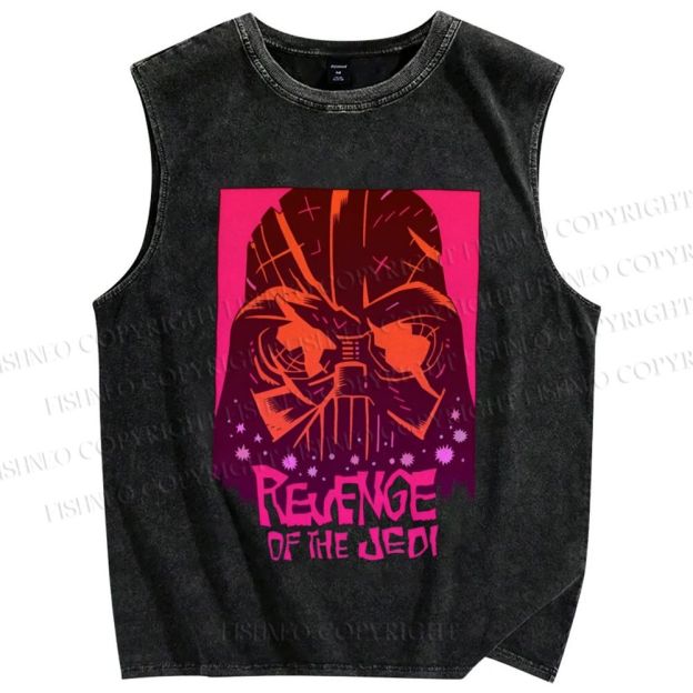 Unisex Star Wars Revenge of The Jedi Printed Washed Tank Top