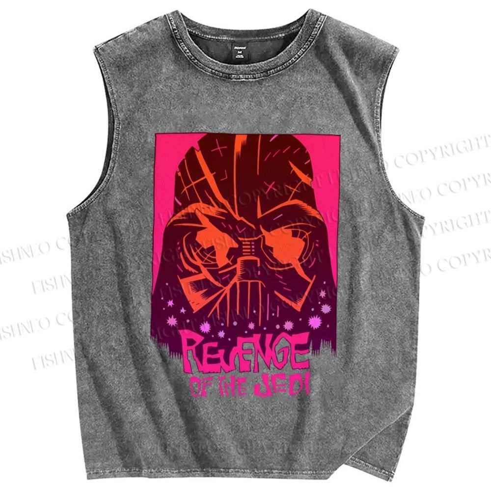 Unisex Star Wars Revenge of The Jedi Printed Washed Tank Top