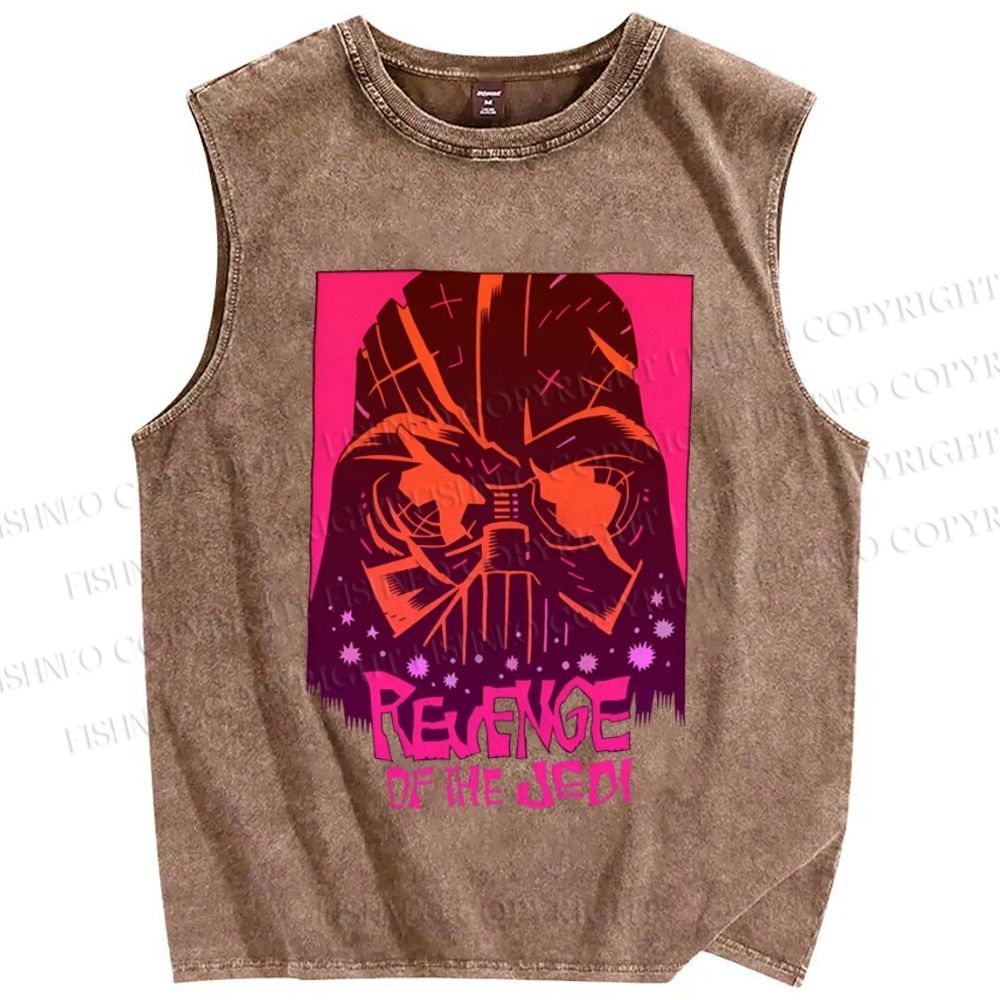 Unisex Star Wars Revenge of The Jedi Printed Washed Tank Top