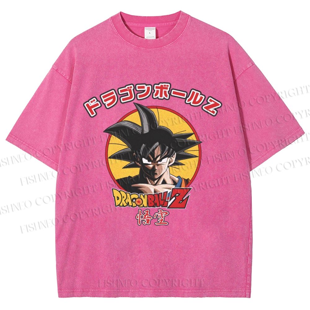 Unisex Dragon Ball Goku Printed Washed Tee