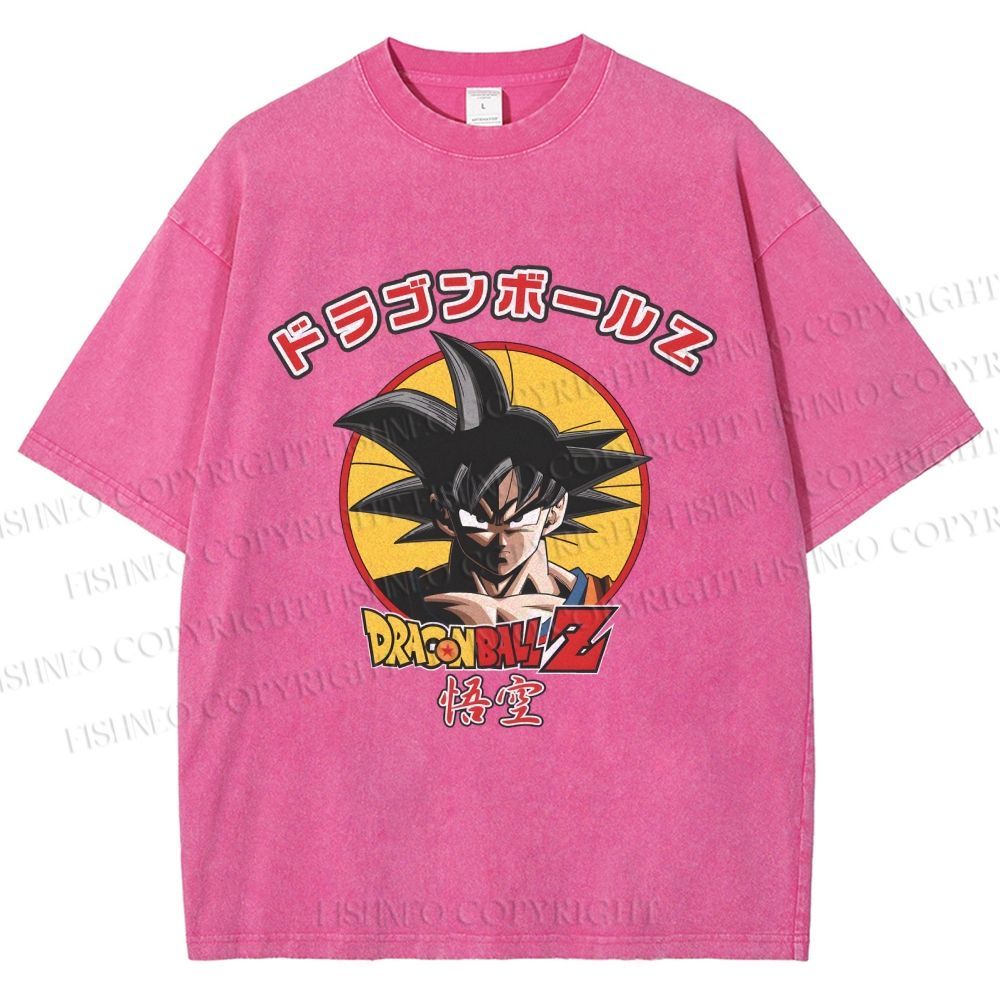 Unisex Dragon Ball Goku Printed Washed Tee