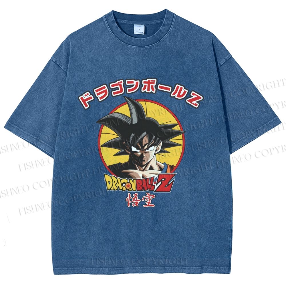 Unisex Dragon Ball Goku Printed Washed Tee