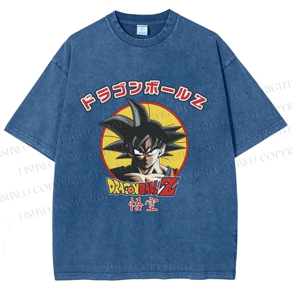 Unisex Dragon Ball Goku Printed Washed Tee
