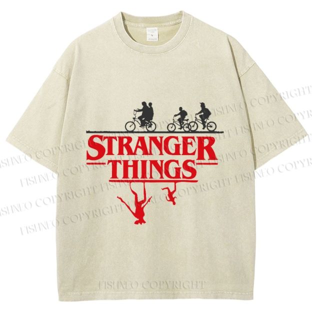 Unisex Stranger Things Printed Washed Tee